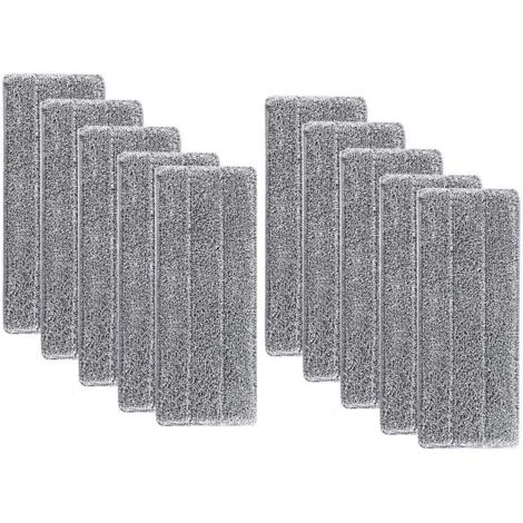 Super Absorbant Recharges de Tête de Vadrouille - Tampon de Nettoyage de Tête de Balai de Ménage Lavable en Microfibre de Vadrouille de Nettoyage Lavable en Microfibre (10pcs)