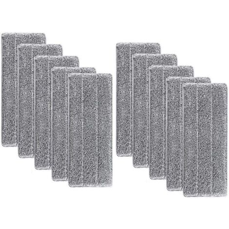 Super Absorbant Recharges de Tête de Vadrouille - Tampon de Nettoyage de Tête de Balai de Ménage Lavable en Microfibre de Vadrouille de Nettoyage Lavable en Microfibre (10pcs)