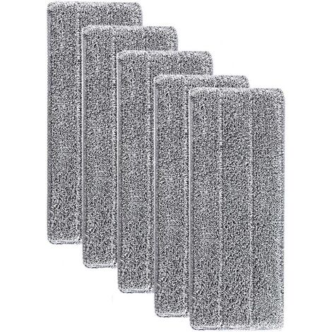 Super Absorbant Recharges de Tête de Vadrouille - Tampon de Nettoyage de Tête de Balai de Ménage Lavable en Microfibre de Vadrouille de Nettoyage Lavable en Microfibre (5pcs)