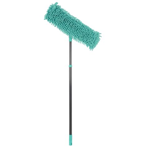 Super-Absorbent Chenille Extendable Flat Floor Mop, Turquoise/Grey