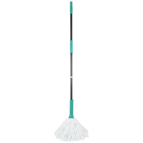 Super-Absorbent Easy Twist Microfibre Floor Mop, Turquoise/Grey
