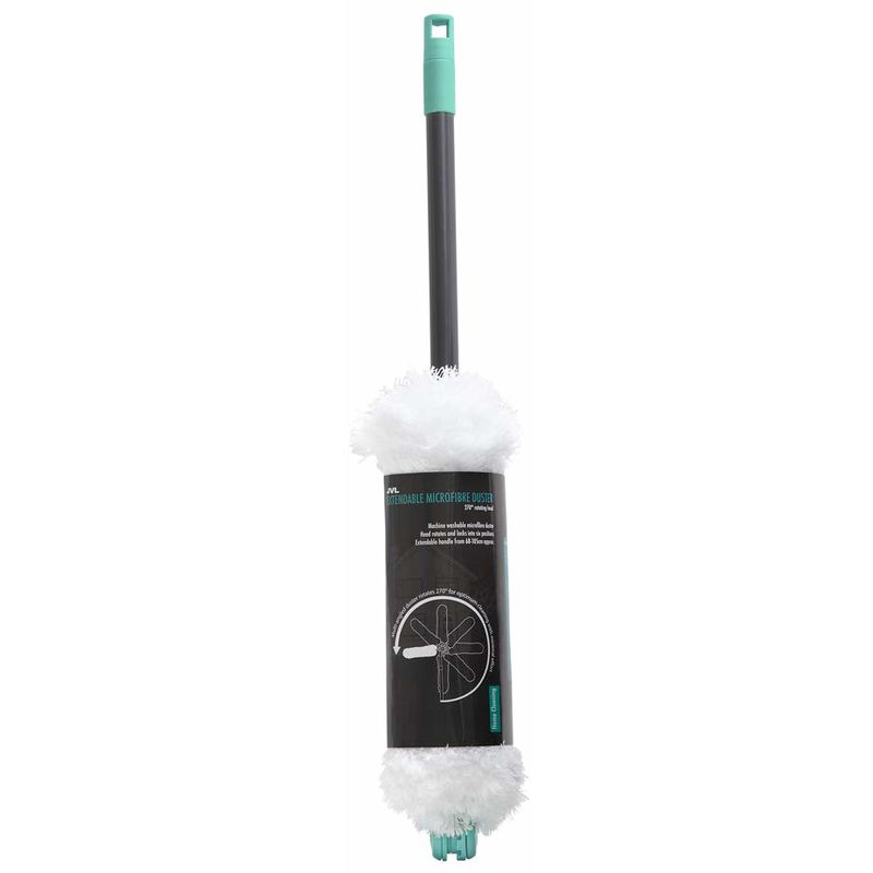 Super-Absorbent Extendable Microfibre Multi-Angle Duster, Turquoise - JVL