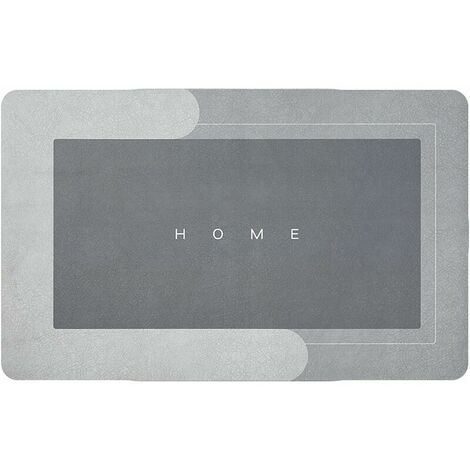 Super Absorbent Floor Mat,Non-Slip Bathroom Mat,Super Absorbent Floor Mat Soft Mat Non-Slip Bathroom Mat Quick Dry Bath Mat,Soft And Comfortable(Rectangular Light Grey，50X80cm)