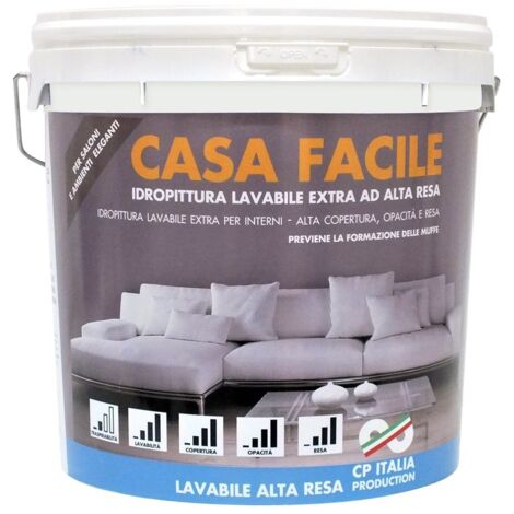 SUPER ABWASCHBARE WASSERLACKIERUNG "EASY HOME" VON LT.5 WEISS MATT FÜR INNEN