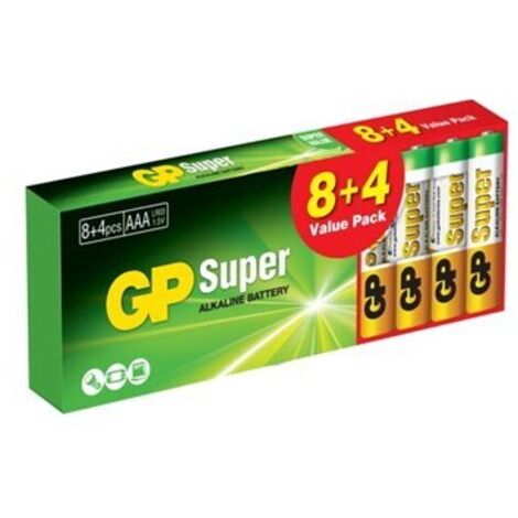 SUPER-ALKALINE-BATTERIE AAA LR3 1,5 V 12 STK - GP24A-U12