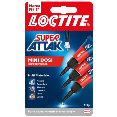 Super attack "Liquid" colla liquida facile da applicare 1 gr set da 3
