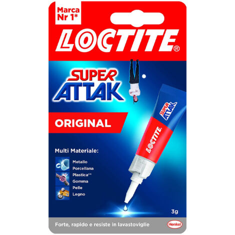 Super Attak 3 Grammi Colla Cianoacrilica  3 Gr Henkel Loctite Attack Original