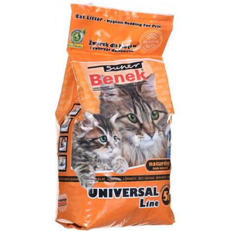 SUPER BENEK UNIVERSAL Litière pour chat Grain de bentonite Naturel 5 l