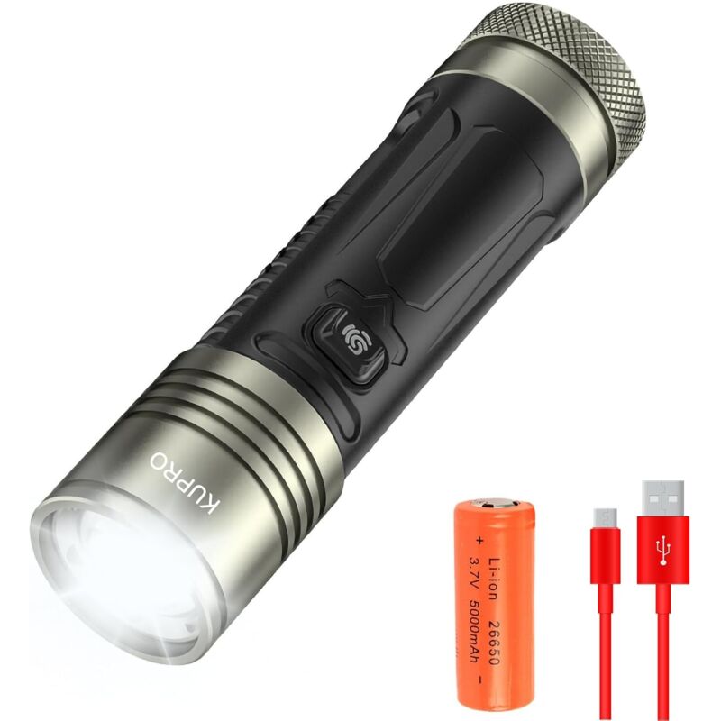 Image of Super Bright Rechargeable LED Torch, Battery&hellip;