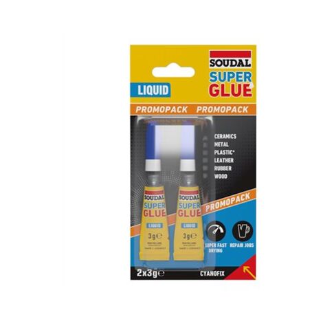 Super glue líquido 2 x 3 g