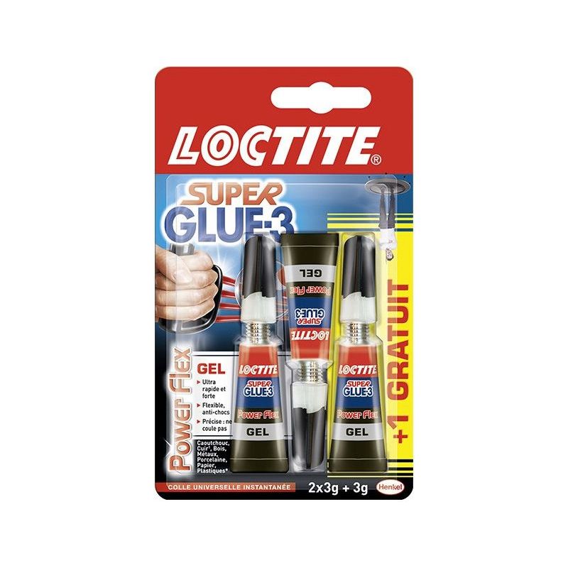 Loctite - Super Glue 3 Power Flex 2x3g + 3g gratuit