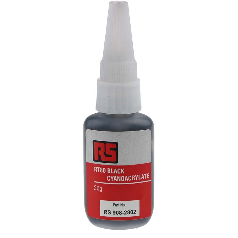 Super Glue Rs Pro Liquide Noir, Bouteille, 20 g ( Prix pour 1 )