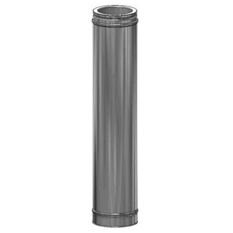 SUPER ICS Rettilineo H1000 mm - Diam. Int. 80 mm - Diam. Est. 130 mm - Spessore Isolam. mm 25 - Peso 5,11 kg 116493