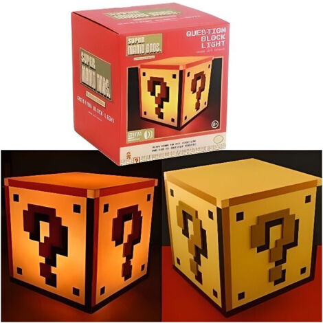SUPER MARIO BROS LAMPE BLOC 18 CM