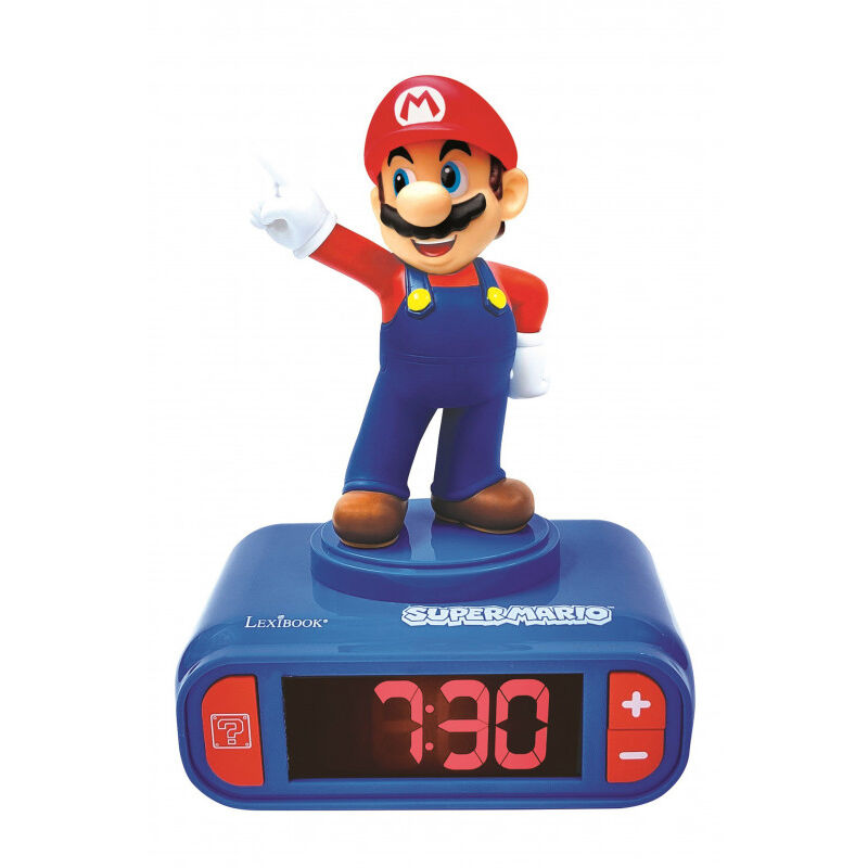Réveil pour enfants Lexibook Super Mario avec effets sonores - Multicolore