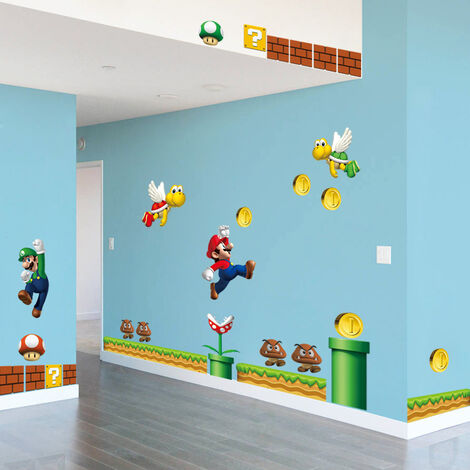 Super Mario Sticker Nursery Chambre Décor Stickers Muraux