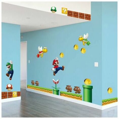 Super Mario Wall Stickers Nursery Bedroom Decor Wall Stickers