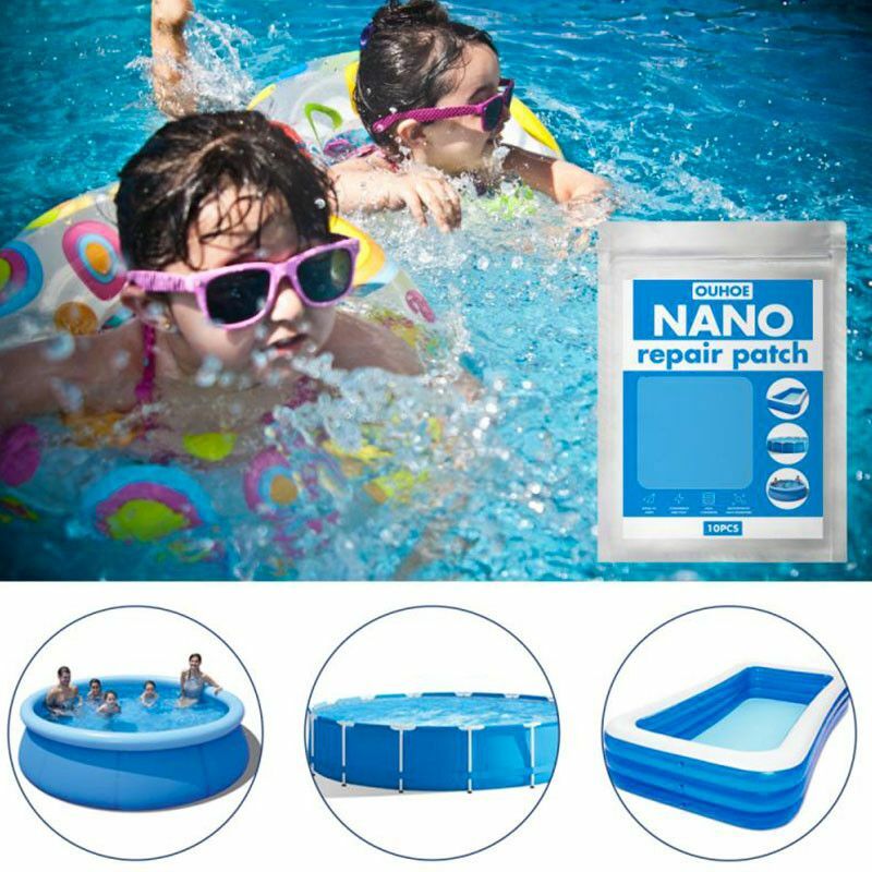 Image of Super nano: 10 toppe di riparazione impermeabili per piscine, boe e materassi