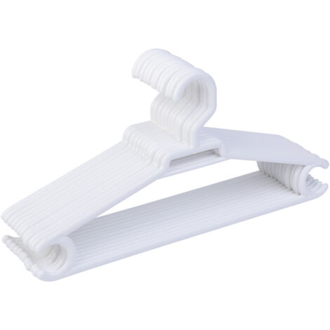 Super percha de plastico blanca pack de 12 uds 42x0,80x21h cm