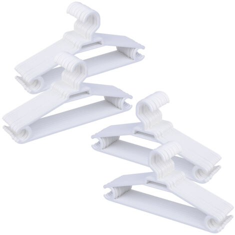 Super percha de plastico blanca pack de 48 uds 42x0,80x21h cm
