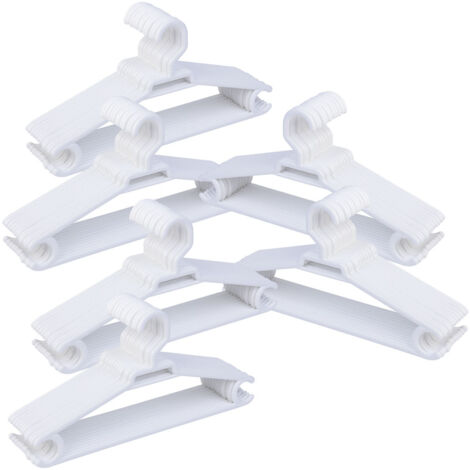 Super percha de plastico blanca pack de 72 uds 42x0,80x21h cm