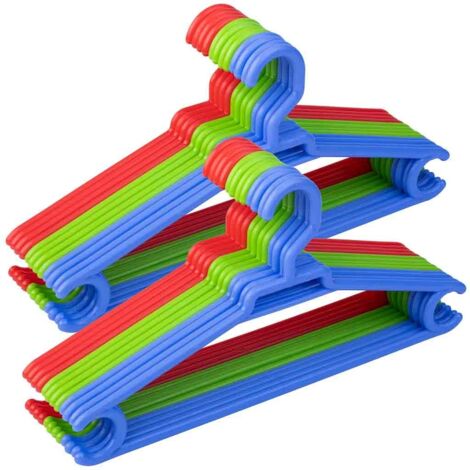 Super percha de plastico multi color pack de 24 uds 42x0,80x21h cm