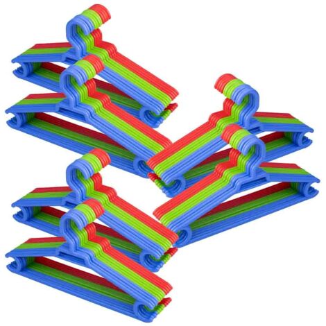 Super percha de plastico multi color pack de 72 uds 42x0,80x21h cm