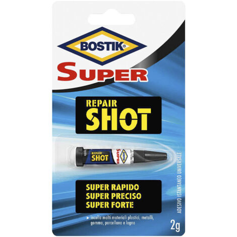Super Repair Shot 2 gr BOSTIK - Colla per Plastiche, Gomma, Metalli e Porcellana