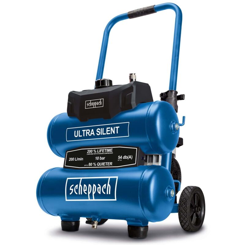 Scheppach - Super Silenced Air Compressor 20 Lt 10 Bar Hc20si-twin