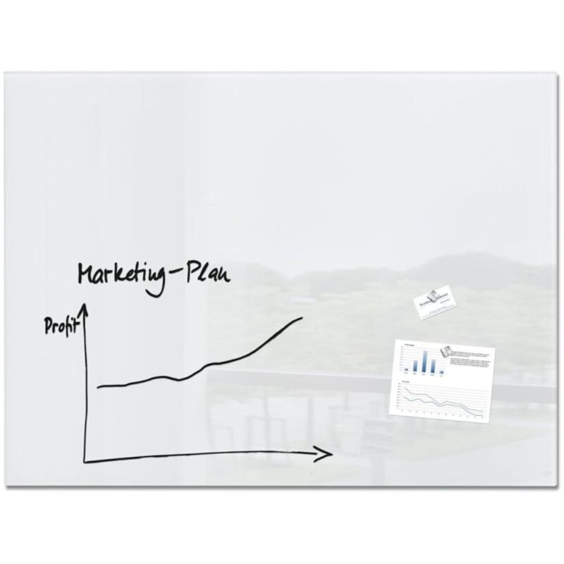 Magnetic Glass Board 1200X900MM Super White - Sigel