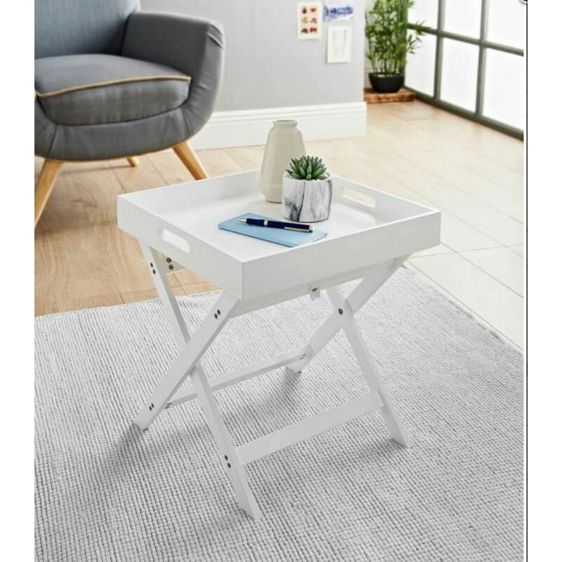 Dylex - Superb lovely Bjorn Folding Tray Table - White