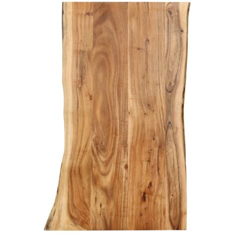 TORANA Superficie de mesa de madera maciza de acacia 100x(50-60)x2,5 cm