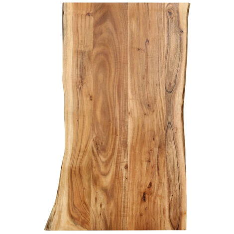 Superficie de mesa de madera maciza de acacia 100x(50-60)x2,5 cm