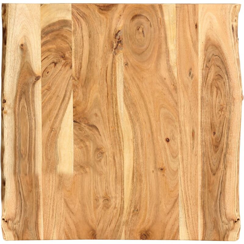 Superficie de mesa de madera maciza de acacia 60x60x2,5 cm - Marrón