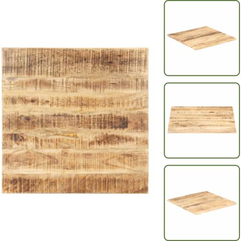 Superficie de mesa madera maciza de mango 25-27 mm 70x70 cm
