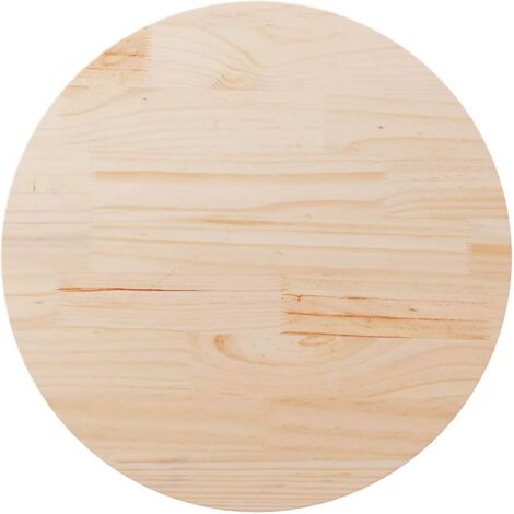 Superficie de mesa madera maciza de pino Ø80x2,5 cm