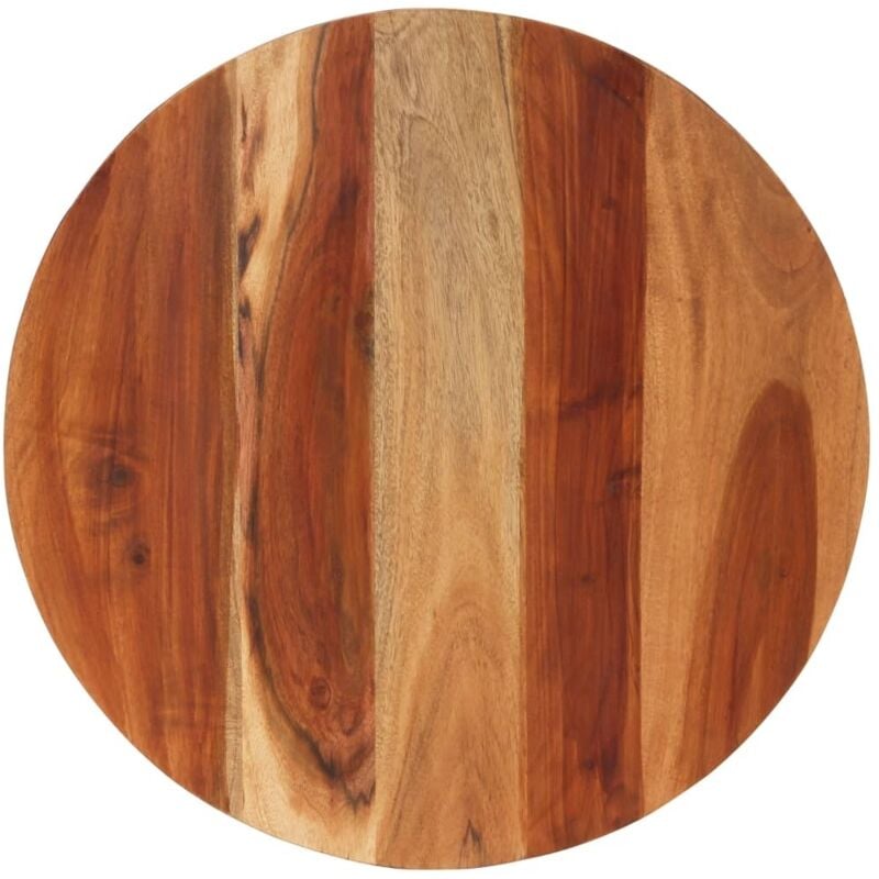 

de mesa redonda madera maciza Superficie sheesham 15-16 mm 60cm - Marrón - Vidaxl