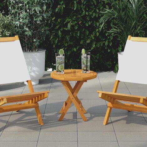 Superficie de mesa redonda madera maciza de teca 2,5 cm 40 cm