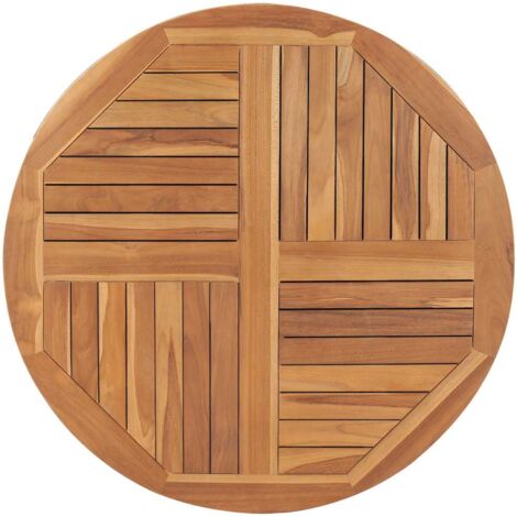Superficie de mesa redonda madera maciza de teca 2,5 cm 90 cm vidaXL