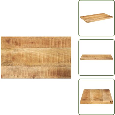 Superficie de mesa - vidaXL Tablero de mesa rectangular madera mango rugosa 60x20x3,8 cm - Mesa rústica