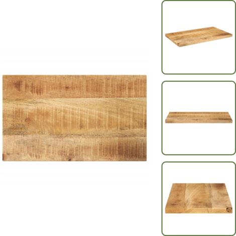 Superficie de mesa - vidaXL Tablero mesa rectangular madera maciza mango rugosa 40x20x3,8cm - Mesa rectangular