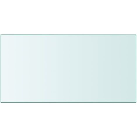 Superficie de mesa vidrio templado transparente 50x100 cm