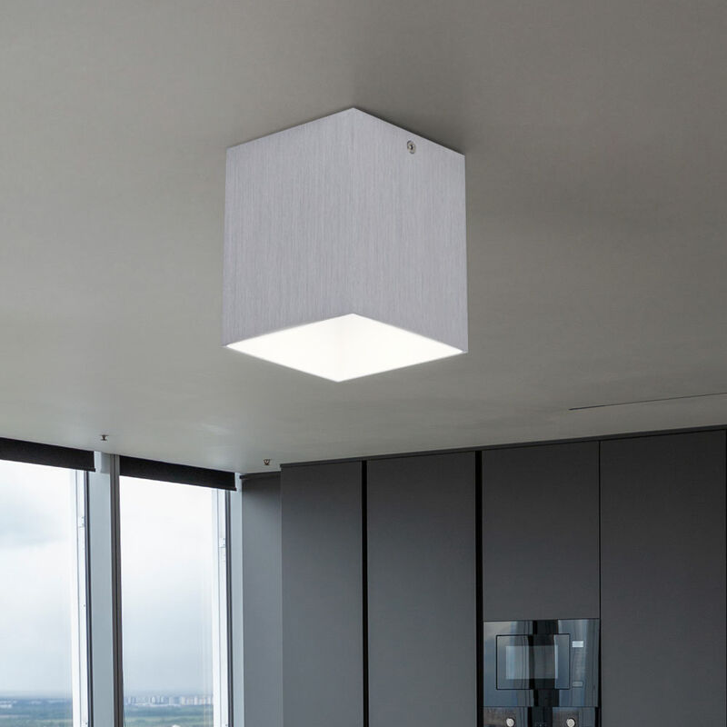 Image of Faretto da soffitto moderno design lampade da cucina faretto Lampada da soffitto a 1 luce, alluminio, 1x GU10, LxLxH 10x10x12 cm