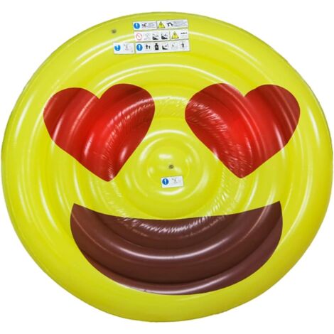 Superflotadores emoji hinchable acuático infantil y adulto colchoneta 150cm