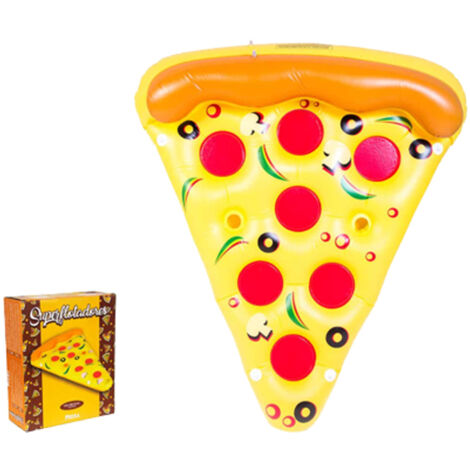 Superflotadores pizza Flotador hinchable acuático infantil y adulto 165x140x32cm