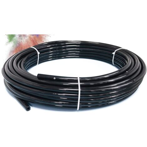 SUPERFOG - Rotolo di 100 metri di tubo in poliammide 1/4". Alta resistenza. Pressione di rottura 140 Bar. Colore nero.