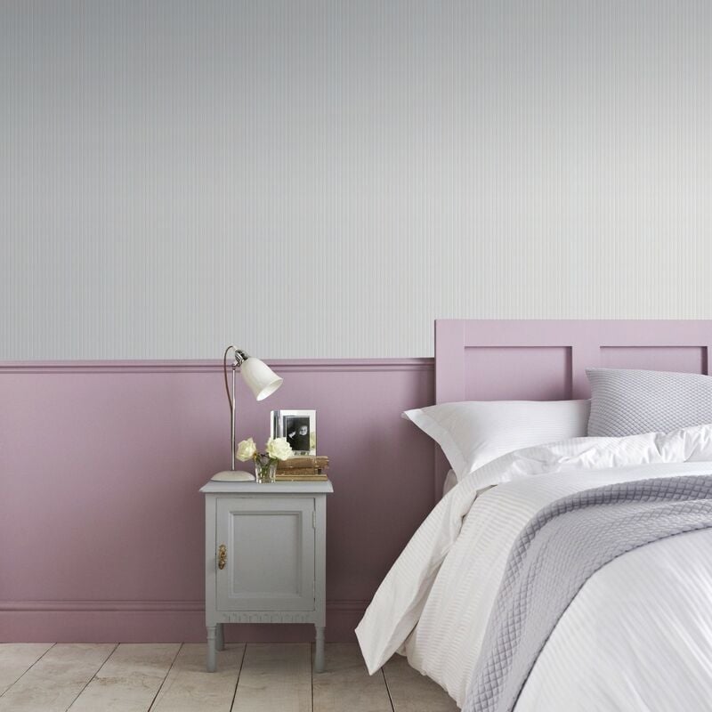 Papier peint Intissé à peindre Structure Rayures 1005 x 52cm Crème