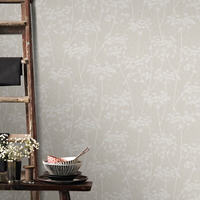 Superfresco Easy - Papier peint intissé Aura Vinyle Expansé 1005 x 52cm Crème