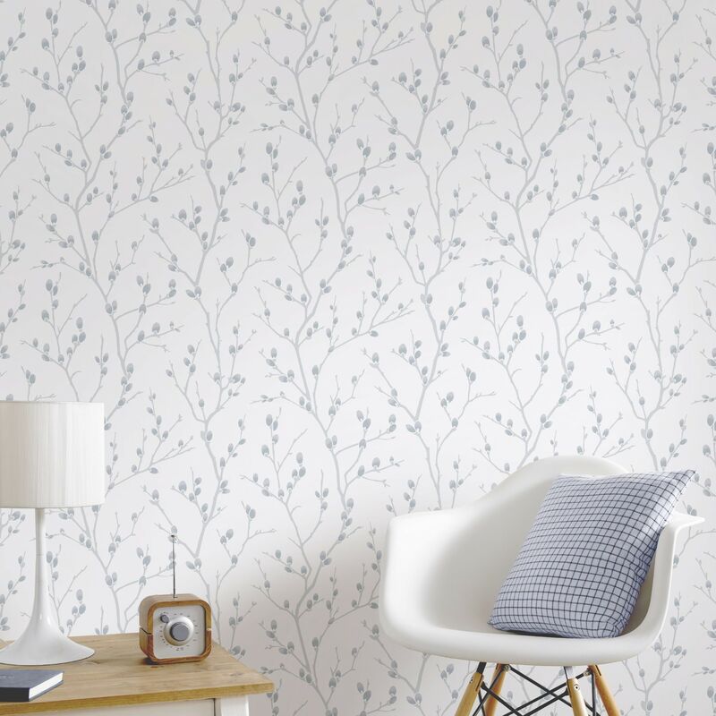 Papier peint intissé Karma Vinyle Expansé 1005 x 52cm Gris bleuté