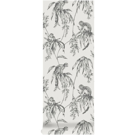Superfresco Easy - Saimiri Monkey - Grau - 10m x 52cm